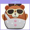 Cartoon Sunglasses Cute Bear Shaped Hard Shell Children Backpack For Use Daily