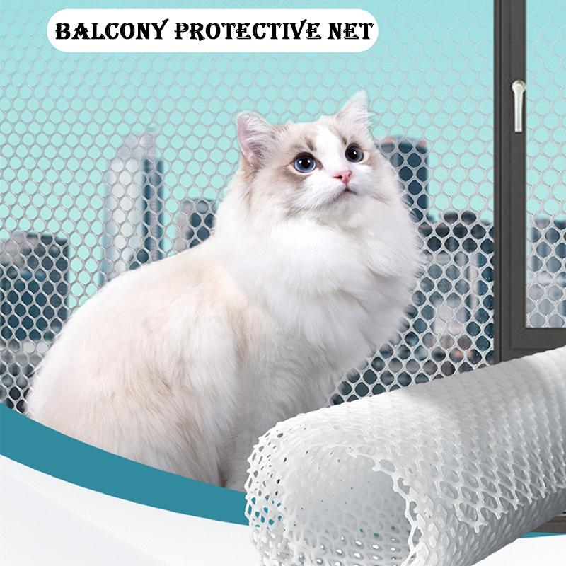 Width 1M Balcony Cat Pet Anti-Falling Net Garden Fence Mesh Window Plastic Grate Mesh Children Staircase Fall Protection Netting