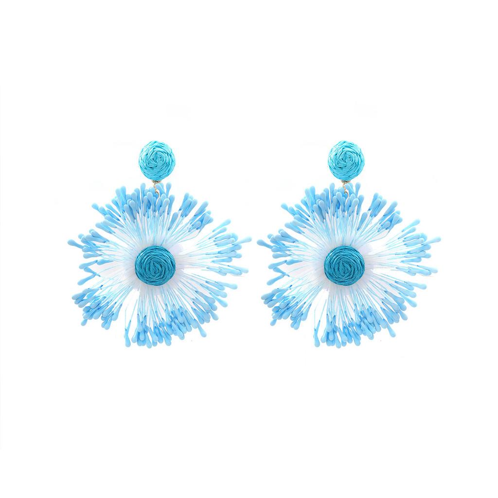 Pinkdudu Exaggerated Flower Zinc Alloy Earrings Fashion Simple Vacation Drop Earrings Women Jewelry PD2257