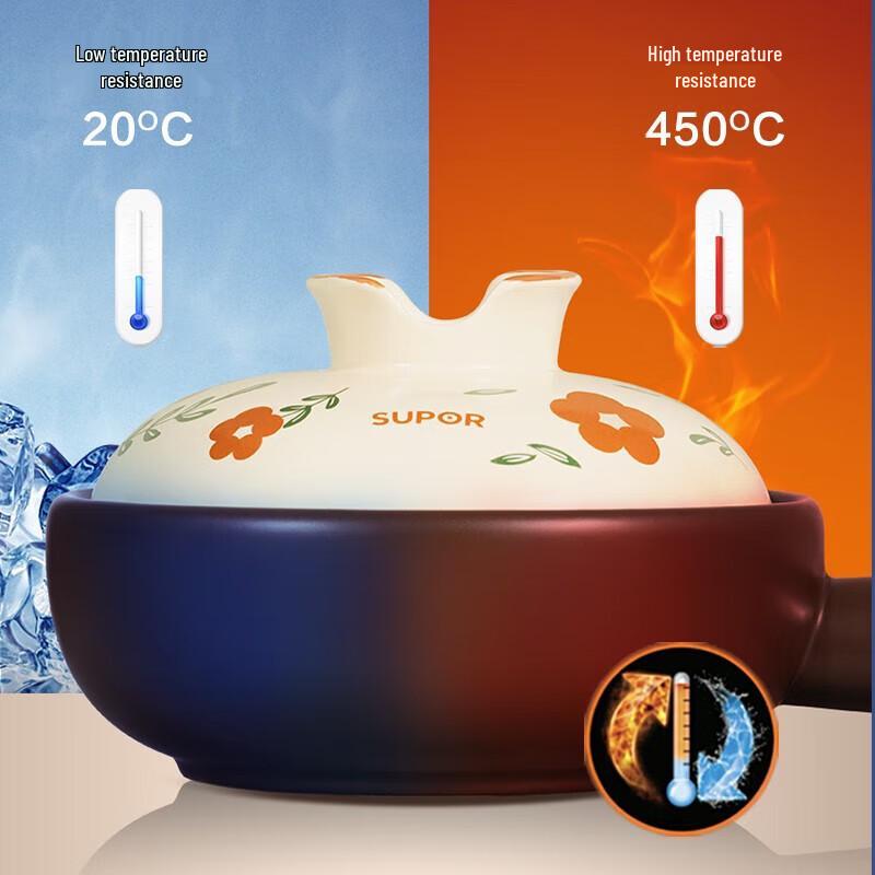 Supor 0.8L Printed Ceramic Stew Pot