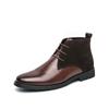 Große Größe 46 Chelsea Boots 2025 Frühling und Herbst neue Herren High-Top Lederschuhe Herren Splicing Stiefeletten Herren Lederstiefel