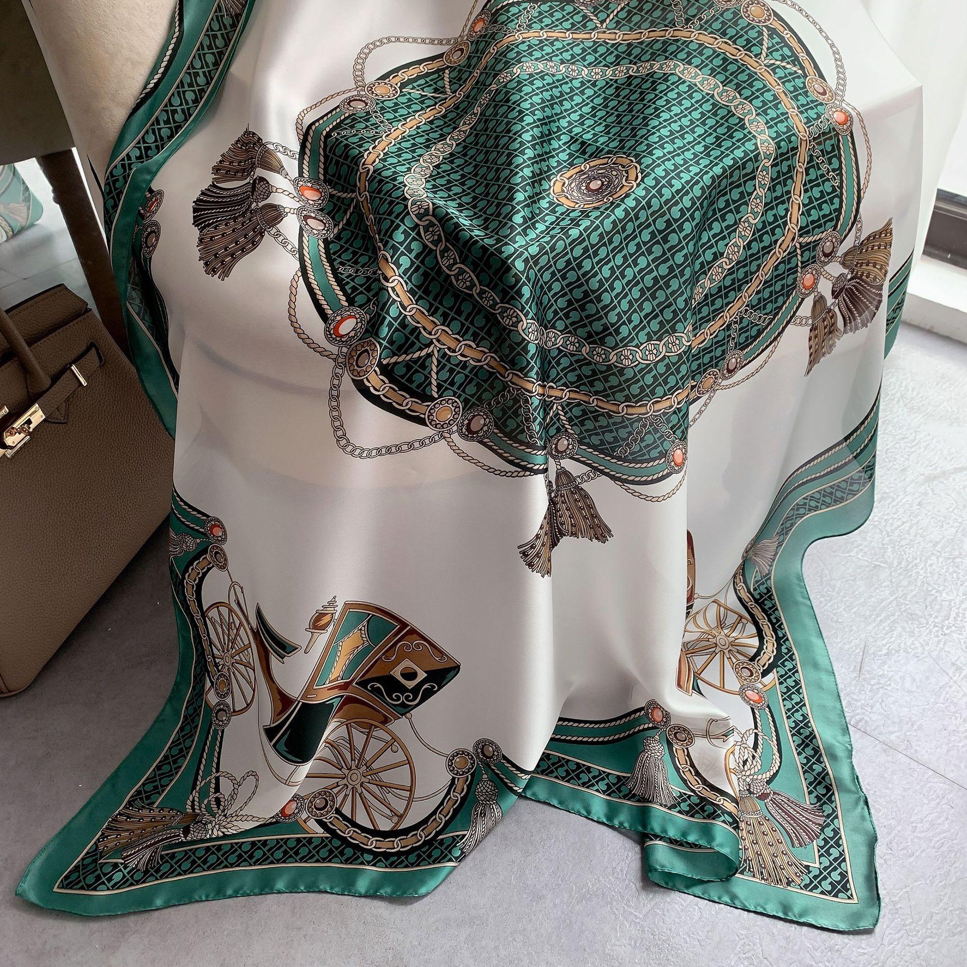 

Весенний шарф женский роскошный дизайнерский шарф шелковый гладкий шарф мягкий мусульманский платок на голову шаль пляж 85x180 см