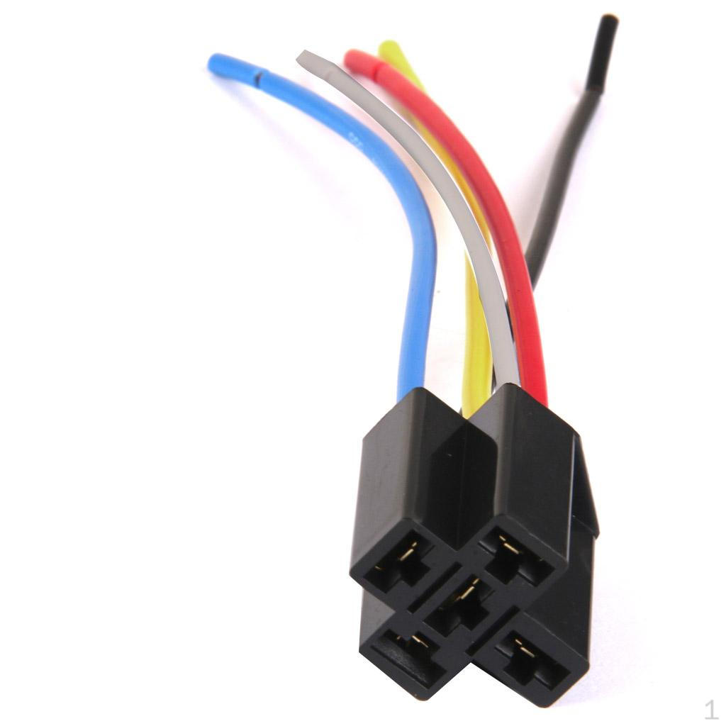 

Car 12V 12 Volt DC 40A AMP Relay Harness Socket 5Pin 5 Wire