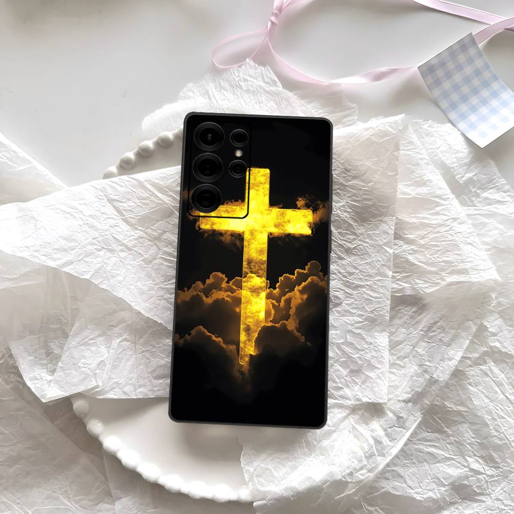 Christliches Jesus Kreuz Handyhülle Für Samsung S 24 Fe 25 Ultra Plus 20 Lite 21 30 22 23 24 22 Ultra 5G Fundas