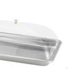 304 Stainless Steel Serving Tray with Dome Lid Food Rectangular Platter for