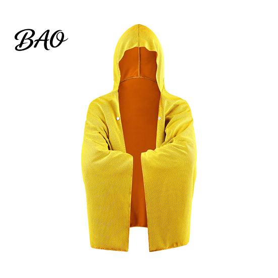 Hooded Cool Towel Cape Cooling Cloak, Cape, Beach Cloak Instant for Men Women Summer Yoga Camping