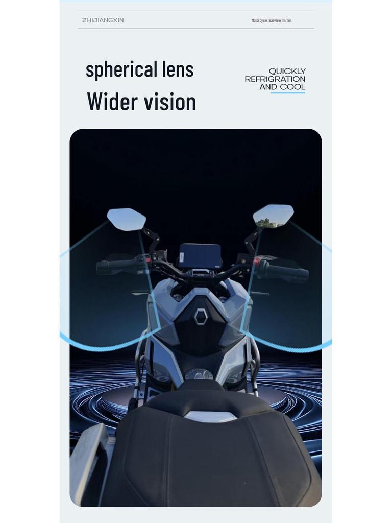 Compatible with Left and Right Rearview Mirrors for Zongshen 368G/E/D/M/K/703F/ADV Motorcycles