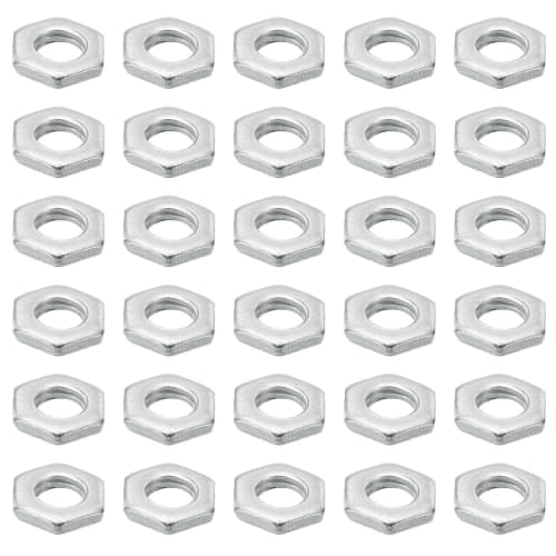 PATIKIL M6x1 Steel Hex Nuts, 50pcs, Metric Thread, Zinc Plated Finish, Hardware Nuts, Screw Bolt Fasteners, for Lamp Machine Repair, 2mm Height