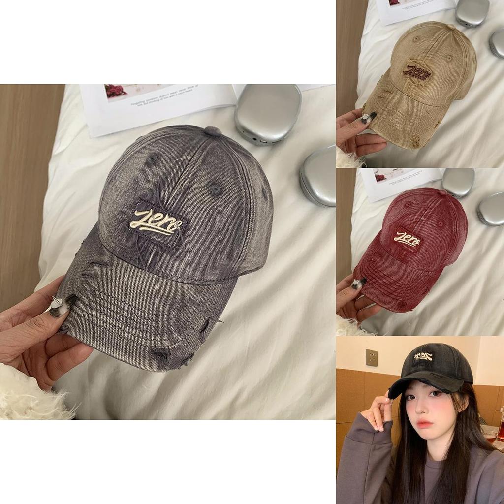 Stylish Embroidered Baseball Cap For Women With Sun Protection In Vintage Green Color