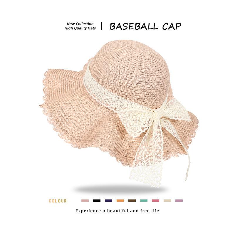 Summer Washable Folding Hat Women's Large Brim Sunscreen Sun Hat Women's Vacation Large Edge Cool Hat