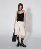 CHICKS Double-Tuck Wide Bermuda Pants Ivory