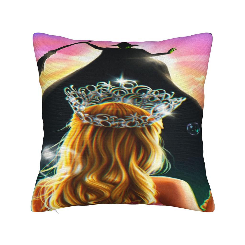 W-Wicked 2 Musical Movie Glinda Elphaba Pillow Cover Morden Pillow Case For Office Car Home Decor Comfy Pillowcases Gift