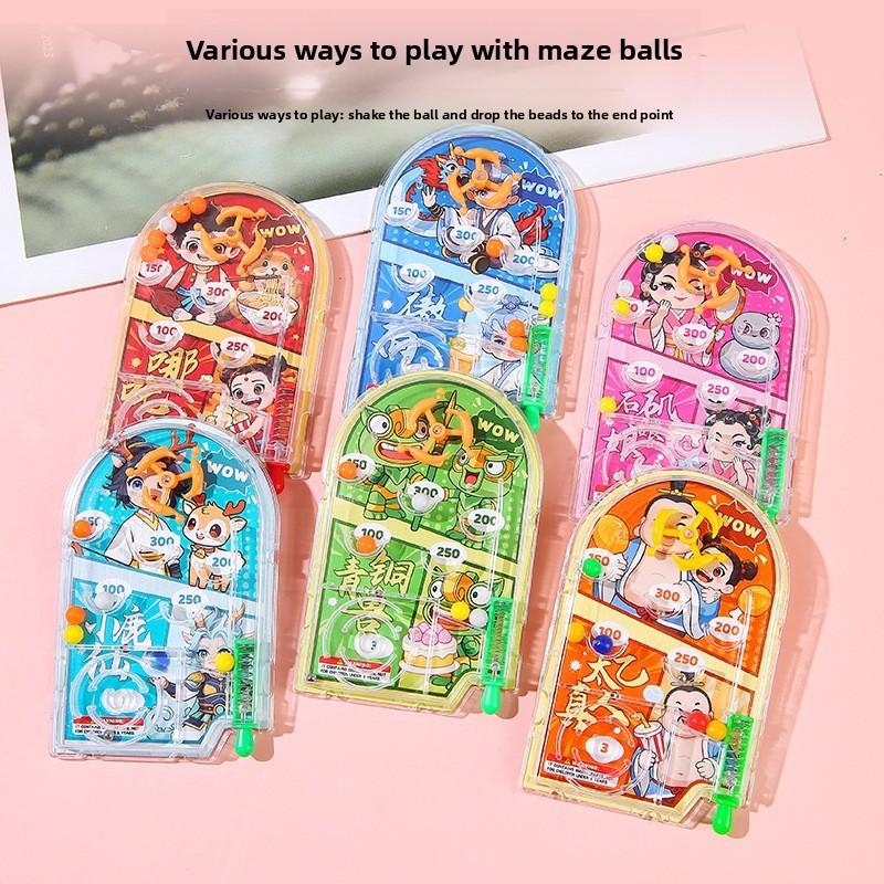 Marble Nezha Plastic Maze Game Toy With Score For Childrens Gift Playroom