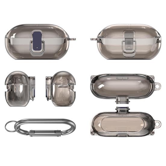 Earbud Protective Case with Lock Portable Shockproof Wireless Earphone Charging Case Cover Protector Clear TPU Shell Skin