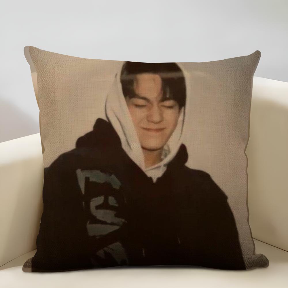 Dylan Wang Chinese Actor Cushion Household Decoration Linen Sofa Cushion Cover: Skin-Friendly & Breathable with Invisible Zipper