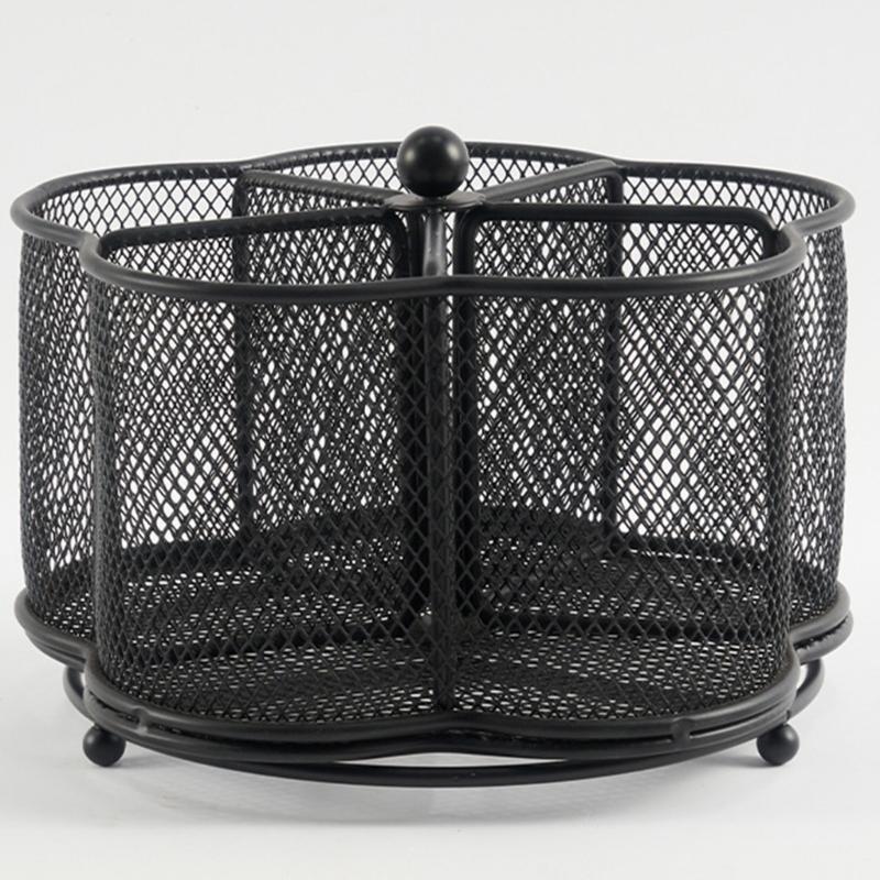 Multifunctional Office Desk Organisers Pen Holder with Keychain Hook, Mesh Pen Holder Space Saving Desk Pen Organiser