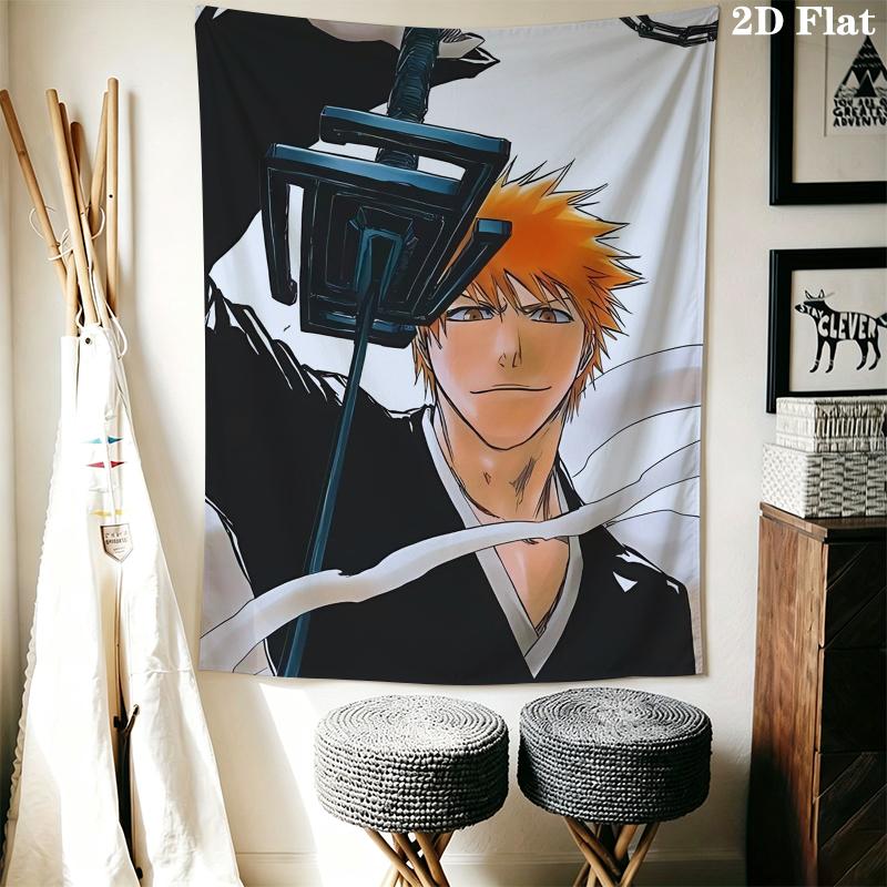 Bleach Wall Tapestry Aesthetic Wall Hanging Printed Fabric Blanket Decorative Tapestries for Bedroom Living Room Home Decor
