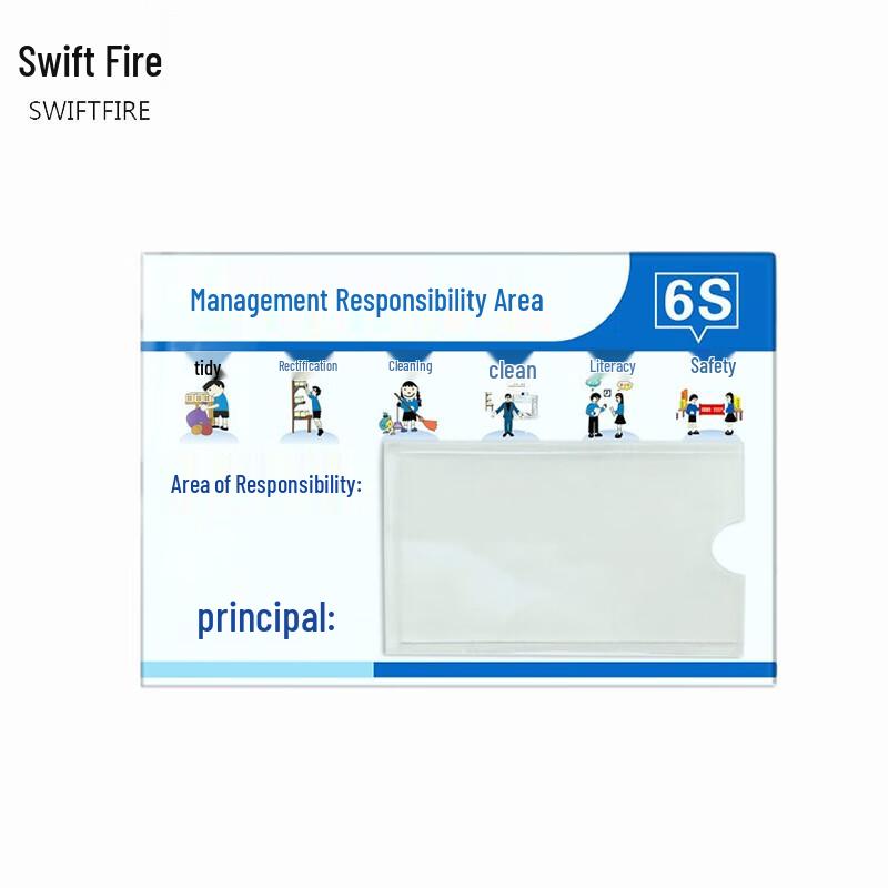 Acrylic Area Manager Responsibility Sign