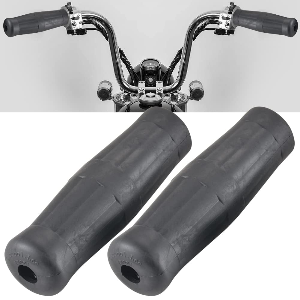 KATUR Motorcycle Hand Grips 7/8''22mm 24mm Rubber Handlebar Grip Retro Rubber Bike Vintage