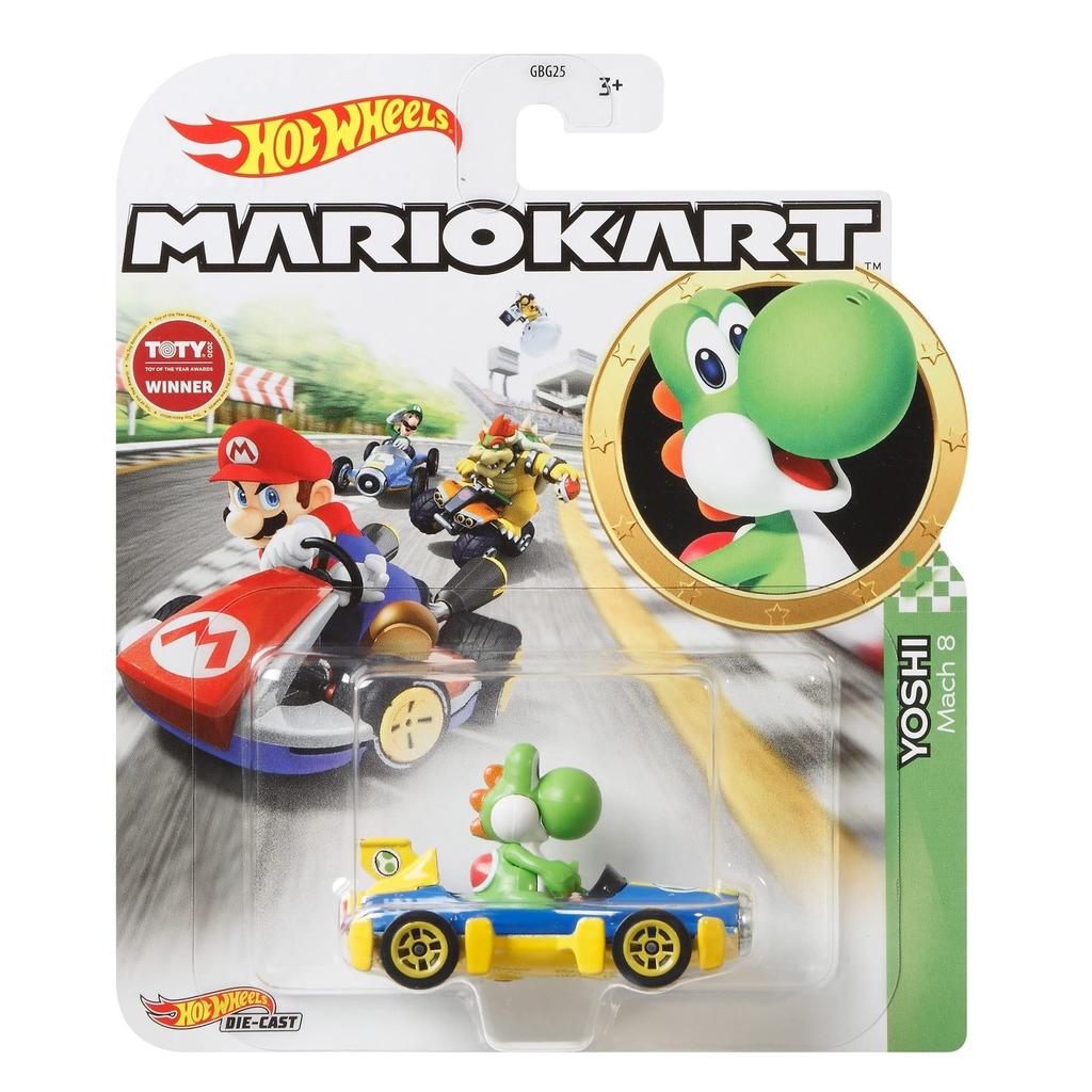 Hot Wheels Mario Kart Yoshi Mach 8 -
