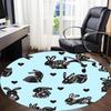 1pc Rabbit Pattern Office Round Rug, Carpet for Office, Gaming, Lightweight Round Floor Mat yy260208048