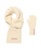 AMES-WORLDWIDE Knit Gloves & Muffler Set Ivory