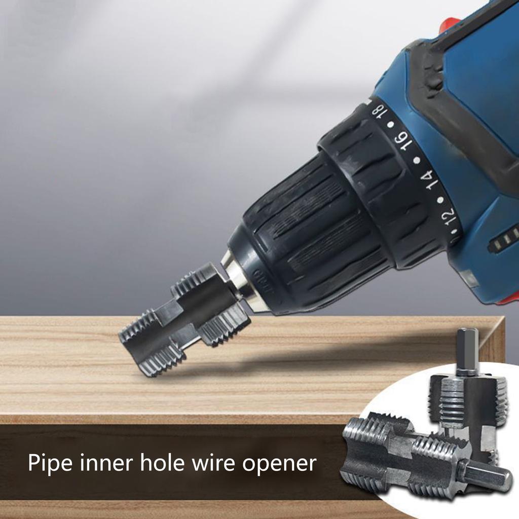 Water Pipe Inner Hole Drill Double Heads PPR Pipe Threader Water Pipe Internal Thread Opener Electric Drills Hand Tools