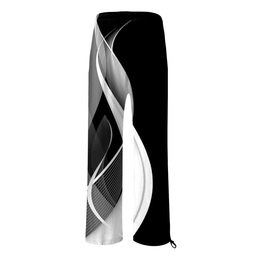 Women's  Casual Loose High Waist Cotton Linen Wide Leg Long Pants With Pockets