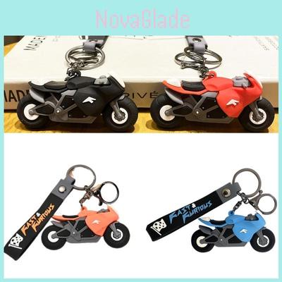 Manmiao Creative Cartoon Cool Motorcycle Keychain For Men Car Accessories Backpack Ornament Wholesale