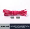 Elastic Shoelaces Round Metal Lock Shoe Laces Without Ties Convenient And Safe Lazy Shoes Lace For Sneakers Accessories