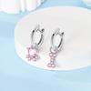 100% Copper Music Notation Earring Zircon Love Lock Hoop Earring For Women Fashion Girl Party Jewelry Gifts