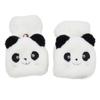 Cute Panda Flip Half Finger Gloves Imitation Rabbit Hair Warm Gloves Warm Mittens