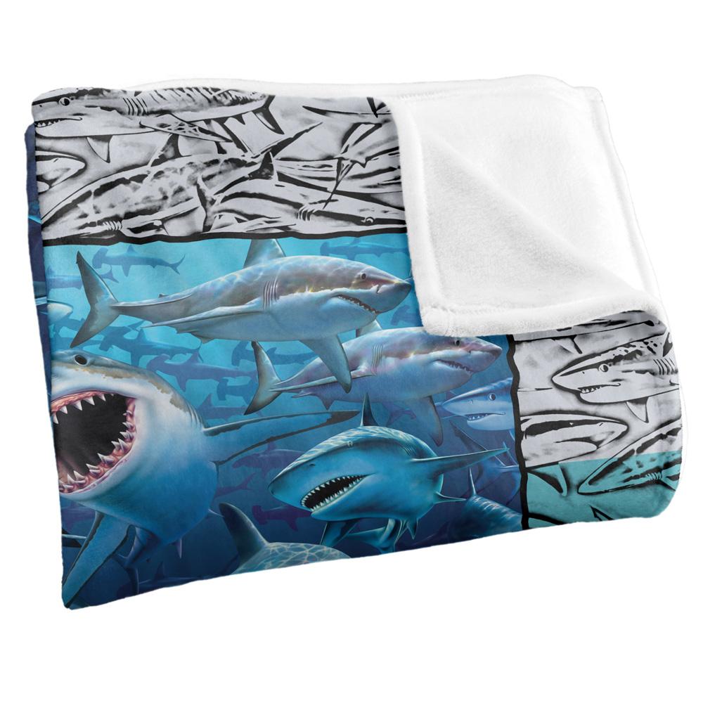 Royce McClure Silky Great White Shark Frame Supersoft Blanket