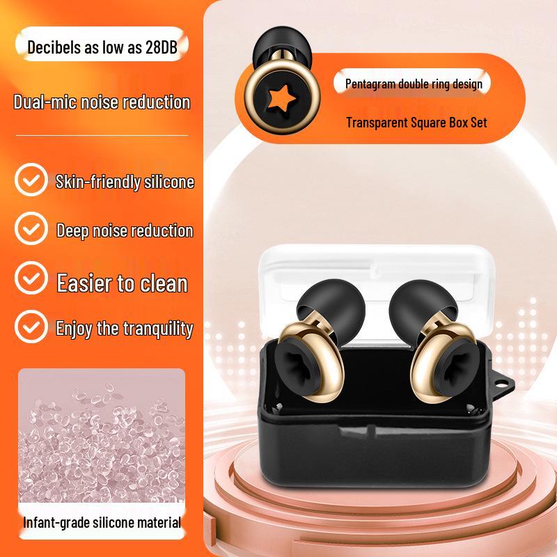 Silicone Soundproof Earplugs: Waterproof, Noise-Reducing for Dormitories, Work, Snoring, and Workshops