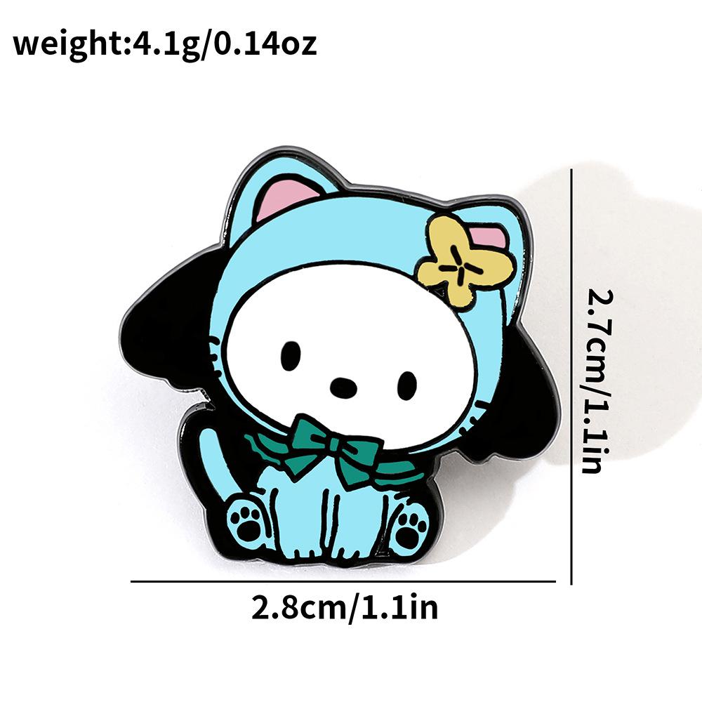 Soft Moe Sanrio Metal Badge Kulomie KT Pussy Melody Alloy Drip Brooch