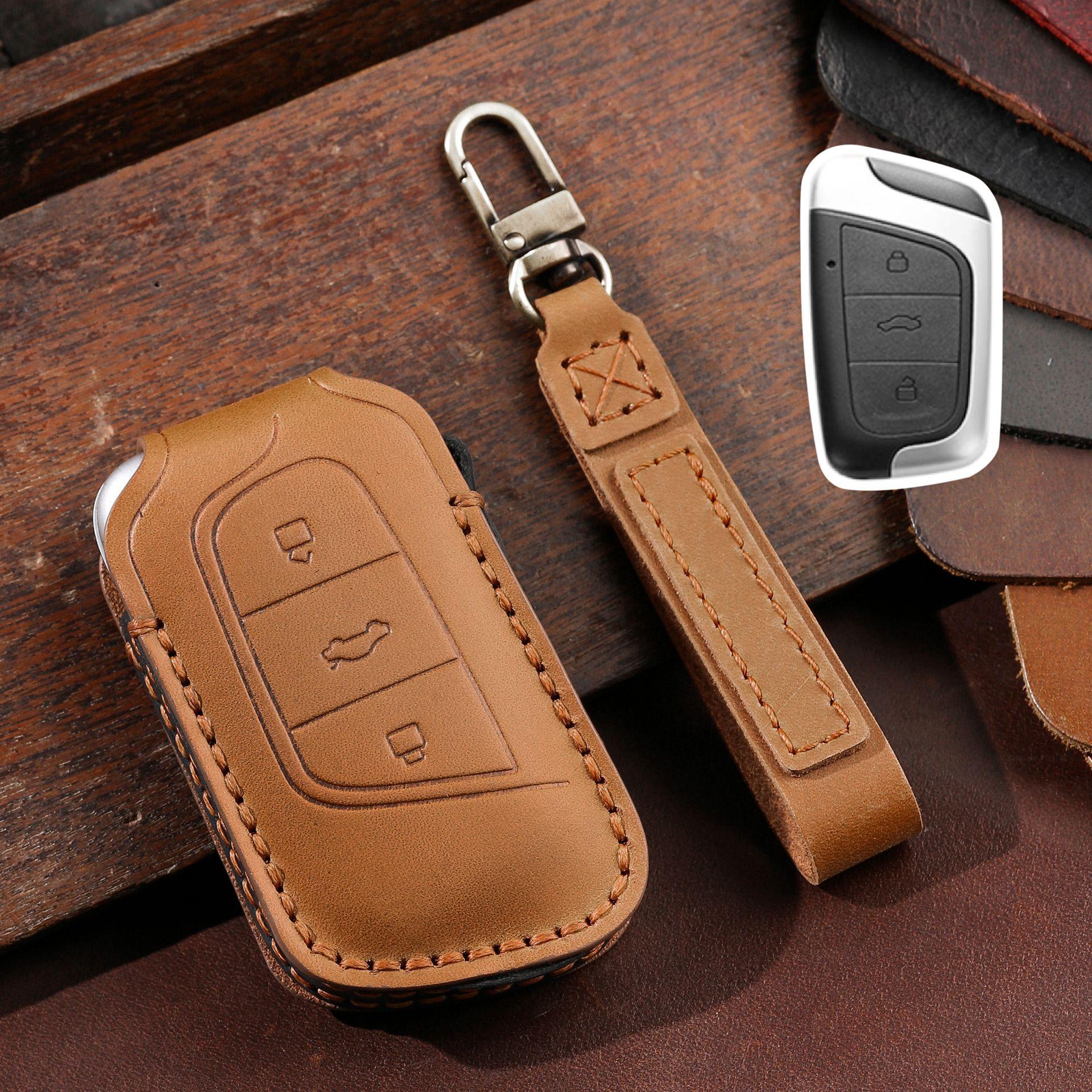 

Suitable for Chery small ant key cover Arrizo e Tiggo e big ant QQ ice cream protection car bag buckle male коричневий