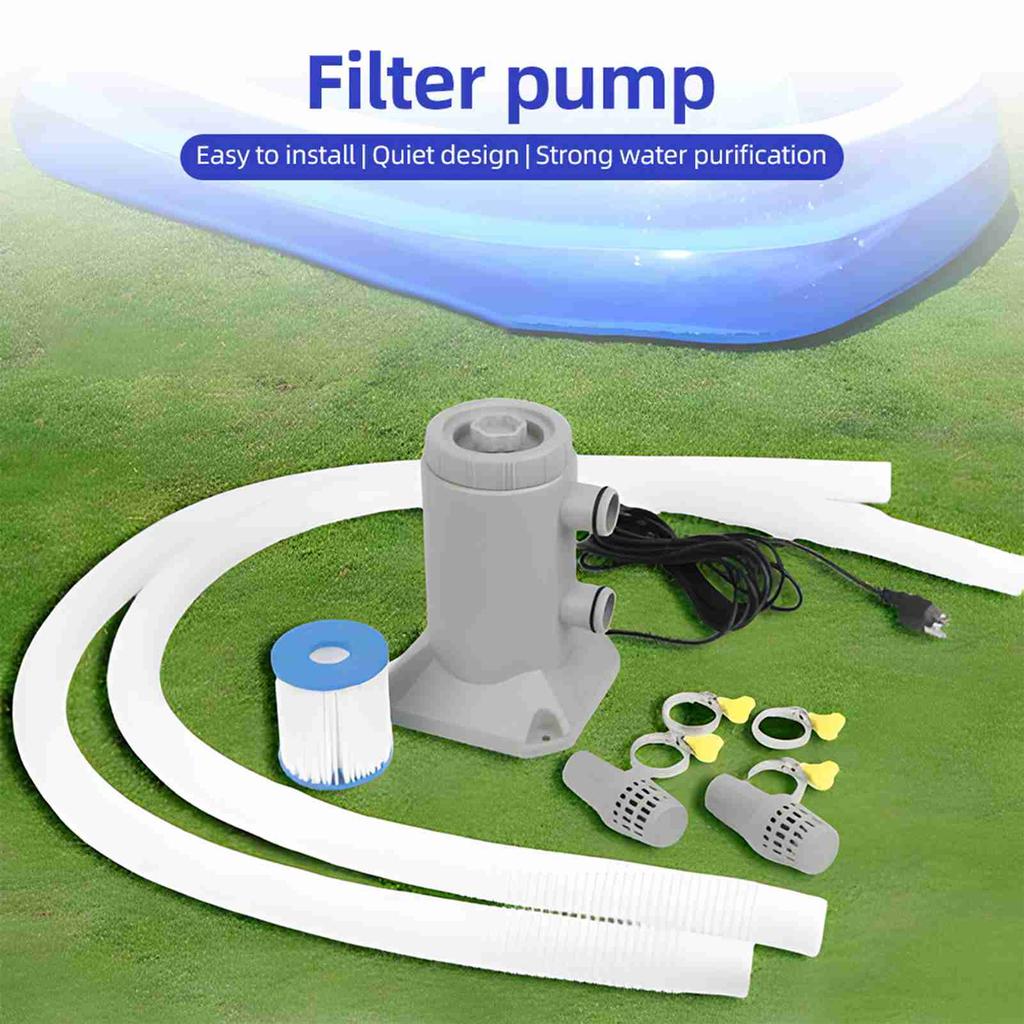 Pompa con Filtro a Cartuccia per Piscine Fuori Terra 55W 250LCelsiusH Portata Basso Rumore Circolazione e Filtrazione Migliorate Pompa Filtro Acqua con Cartuccia