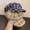 Vintage Plaid Octagonal Hat For Women With Sun Protection And Breathability For Spring And Autumn Fashion