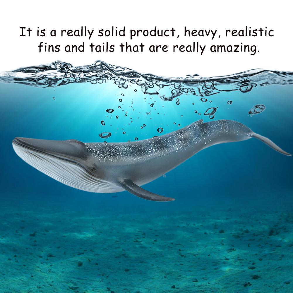 Simulation Whale Miniature Animal Toy Collection Figurine Home Decor Ornament (Blue Whale)