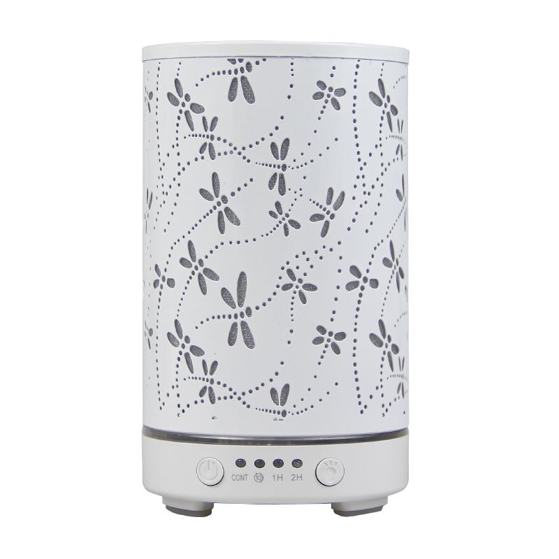 

Aroma Diffuser Iron Art Hollow Dragonfly Humidifier 2025 Smart Electronic Home Appliances Room Decor with LED Lights Mist Maker US