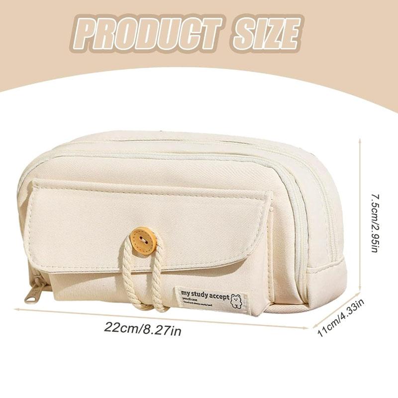 1Pc Aesthetic Pencil Case, Pencil Case with Compartments for Girls Teenagers College Pencil Case