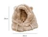 Cartoon Bear Ear Lamb Beanie Hat With Mask Warm Balaclava Winter Thickened Ear Protection Autumn Skullies Beanies For Girl