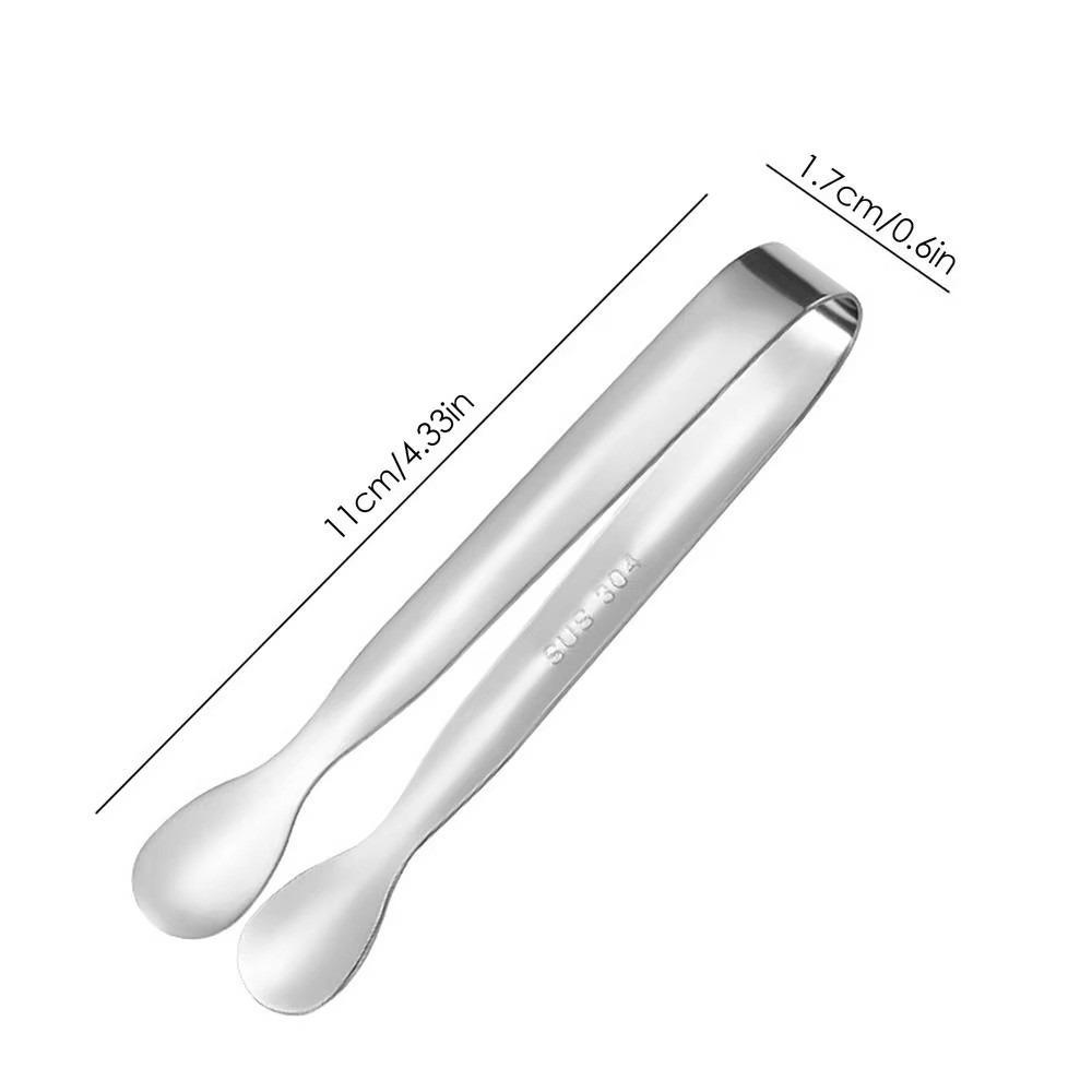 Stainless Steel Ice Tongs Non Slip Ice Clamp New Sugar Cube Tongs  Kitchen Accessories