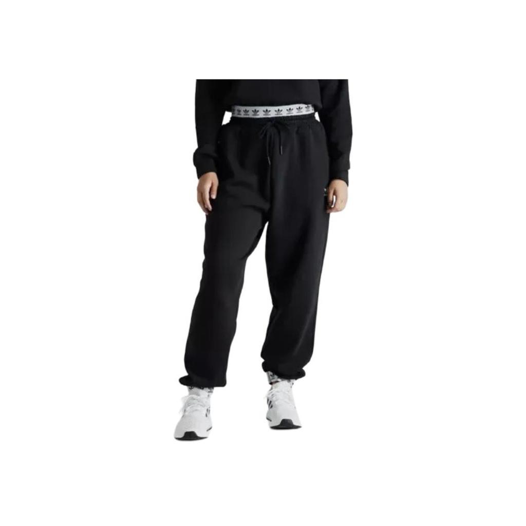 adidas Originals Tape Jogger Solid Color Fleece Logo Micro Marked Cuffed Warm Casual Sports Pants Winter Knitted Sports Pants Women Joggers HB6029