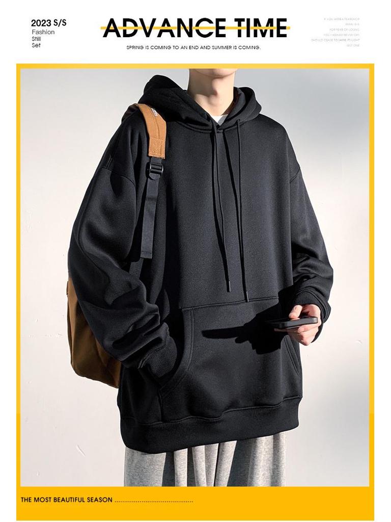 Herr Casual Lös Tung Huvtröja - Trendig, Mångsidig Sportkläder för Vår och Höst