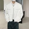 Men’s Trendy Korean-style Loose-fit Stand Collar Jacket with Padded Shoulders