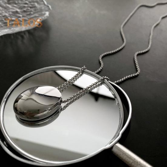 Women Sweater Chain Single-layer Alloy Stone Pendant Clothes Jewelry Dating Prom Party Garment Decoration Necklace