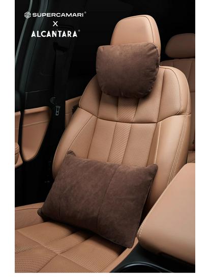 Alcantara Breathable Car Neck Pillow for Mercedes-Maybach S-Class Headrests