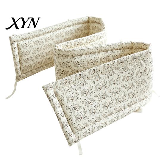 Breathable Cotton Crib Liner Bumper Pad for Newborns, Anti-collision Fixed Quilting Durable Bed Surround Liner, Easy Install Soft Protective
