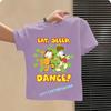 Garfield's new children's pure polyester short-sleeved boys' sports shirt, girls' casual top with cartoon print, summer T-shirt